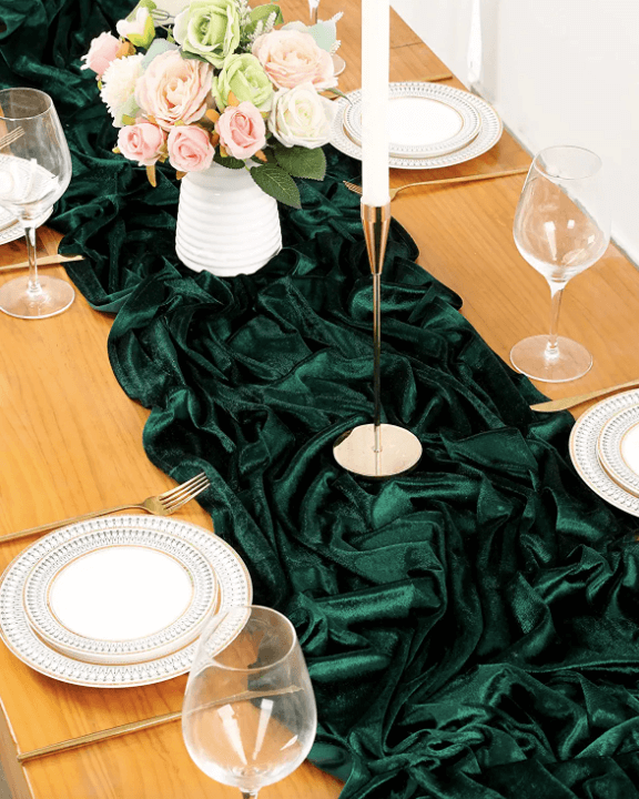 VegNews.WeddingTableVelvetRunner